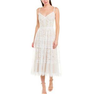 Tadashi Shoji White Nude Lace Dress